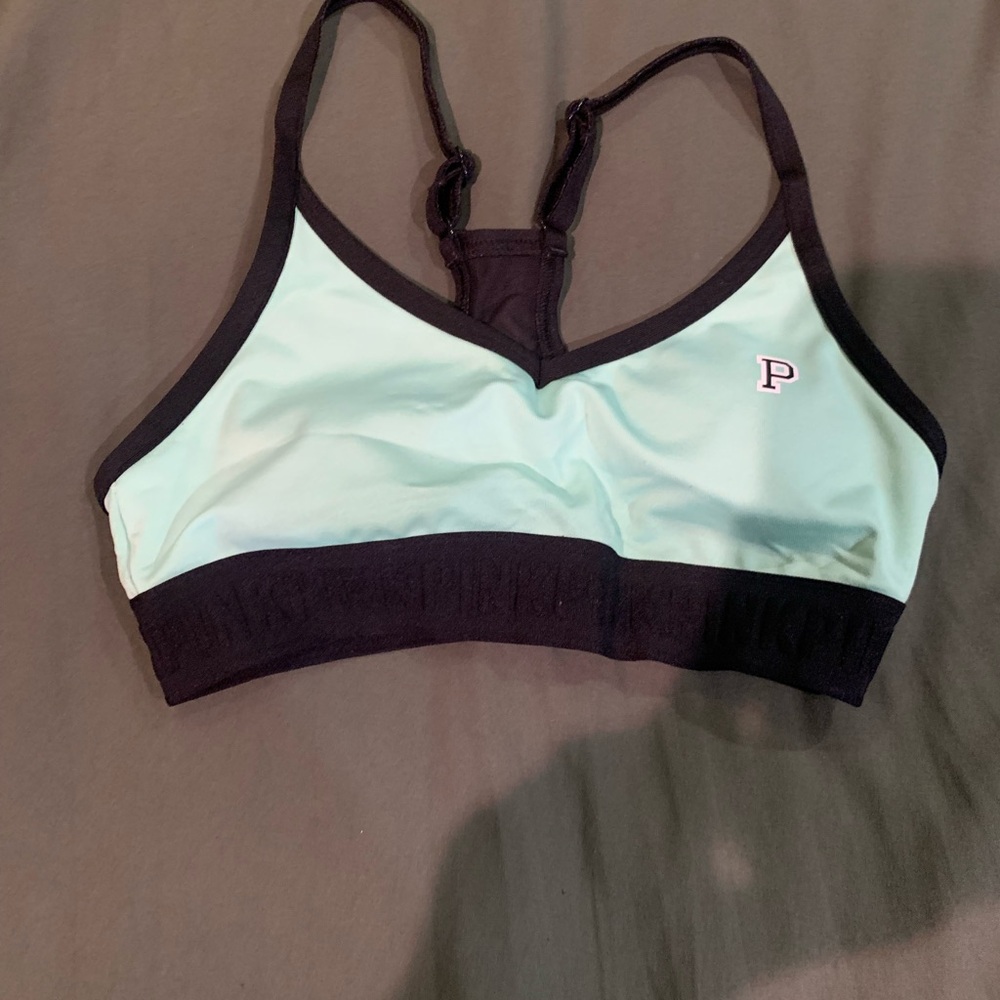 Victoria's Secret Mint and Black Padded Sports Bra